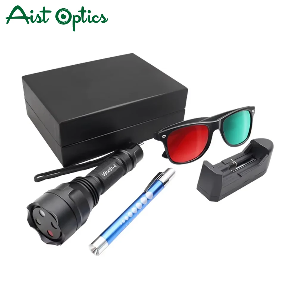 AIST Brand Ophthalmic Portable Metal Worth 4 Dot Test Light W4LT with Red Green Glasses Torch Type Penlight Ophthalmology Tester