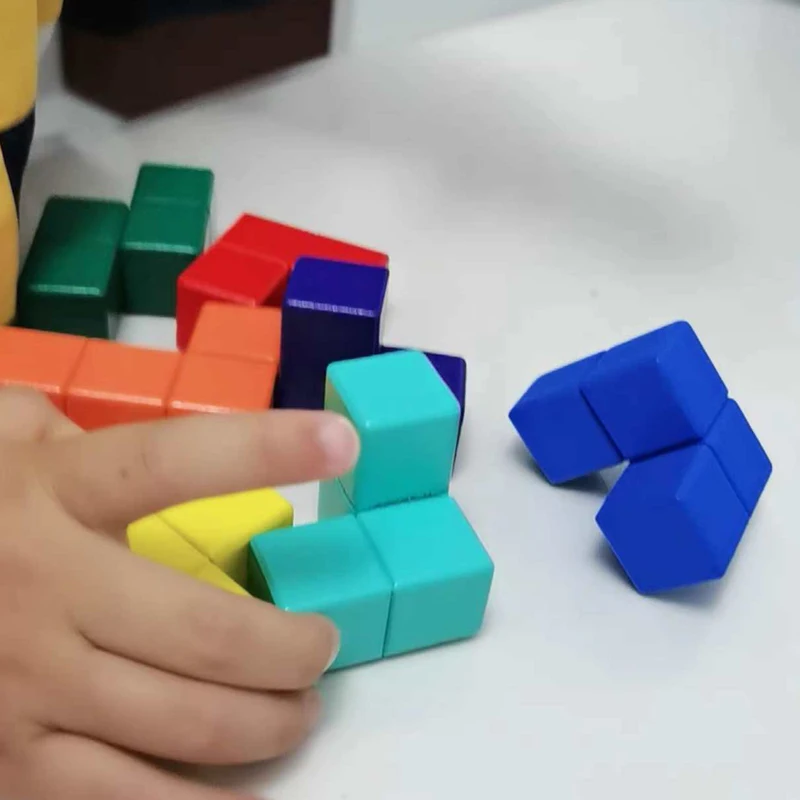 Montessori Educational Toys Soma Block Puzzle Wooden Math Cube IQ Logical Challenge Brain Teaser Games For Kids Adults