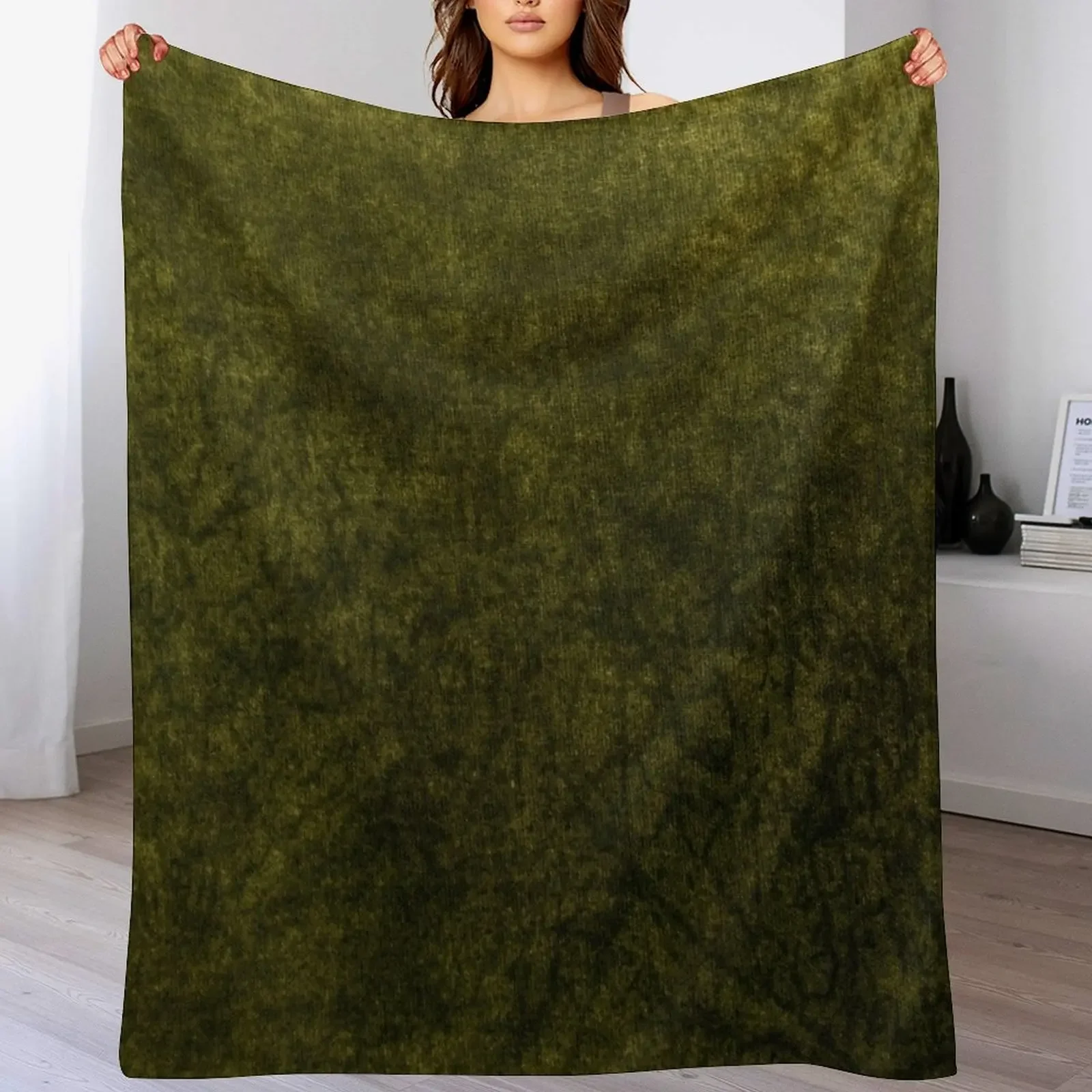 

Olive Green Boudoir Velvet | Texture Throw Blanket Thin Giant Sofa Blankets