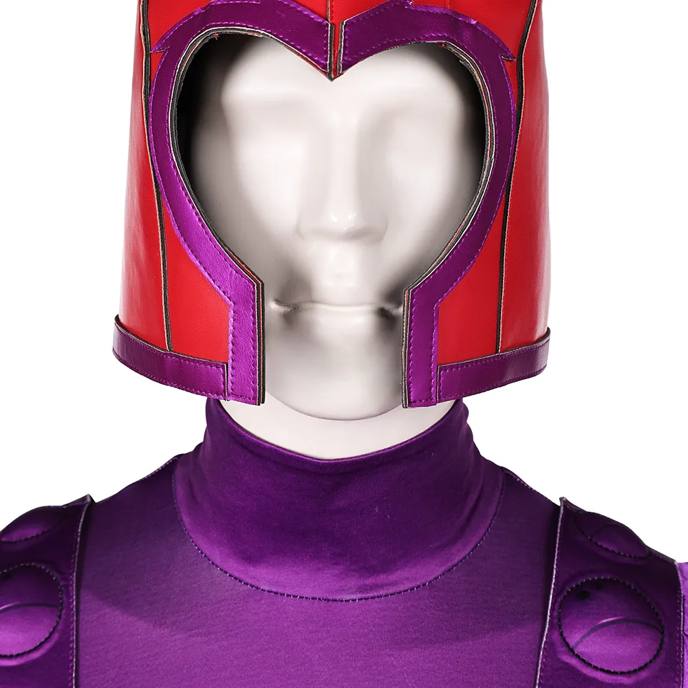 Magneto Cosplay Fantasia X 97 Super Villain Costume Helmet Disguise for Adult Men Jumpsuit Cloak Halloween Carnival Party Suit