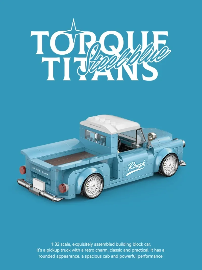 Modello di camioncino Azzurro Mattoni da costruzione MOC PB8840 Toroue Titans Cruiser Blocchi di veicoli Kit giocattolo ad alta tecnologia Regalo Kid Aldult