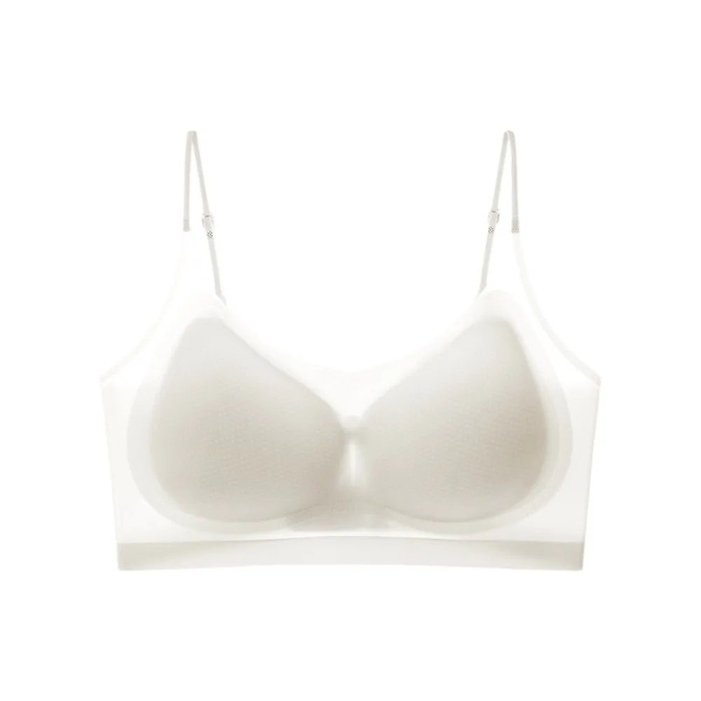 

Thin Ice Silk Wireless V Bra Traceless Gathered Breasts Brassiere for Women Anti-sagging Comfortable Push Up Underwear