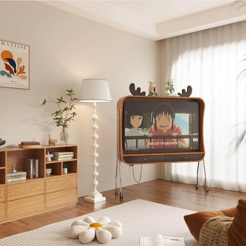 Nordic style Solid wood Tv cabinet storage creativity antlers tv stand multi-functional meuble télé living room furniture