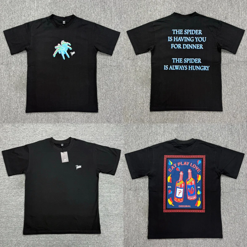 New American Style Street Fashion Men's Trendy Patta Top Loose Fashionablehigh Quality PATTA Short Sleeve
