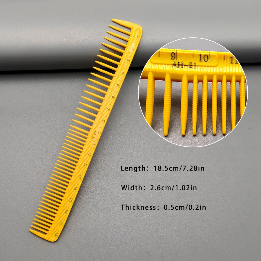 1Pcs Hair Cutting Comb, Professional Hair Salon Comb, Comb with Size Scale Markings, Stylist Cutting Comb, Comb with Spiral Pattern Teeth Design for Easy Hair Handling