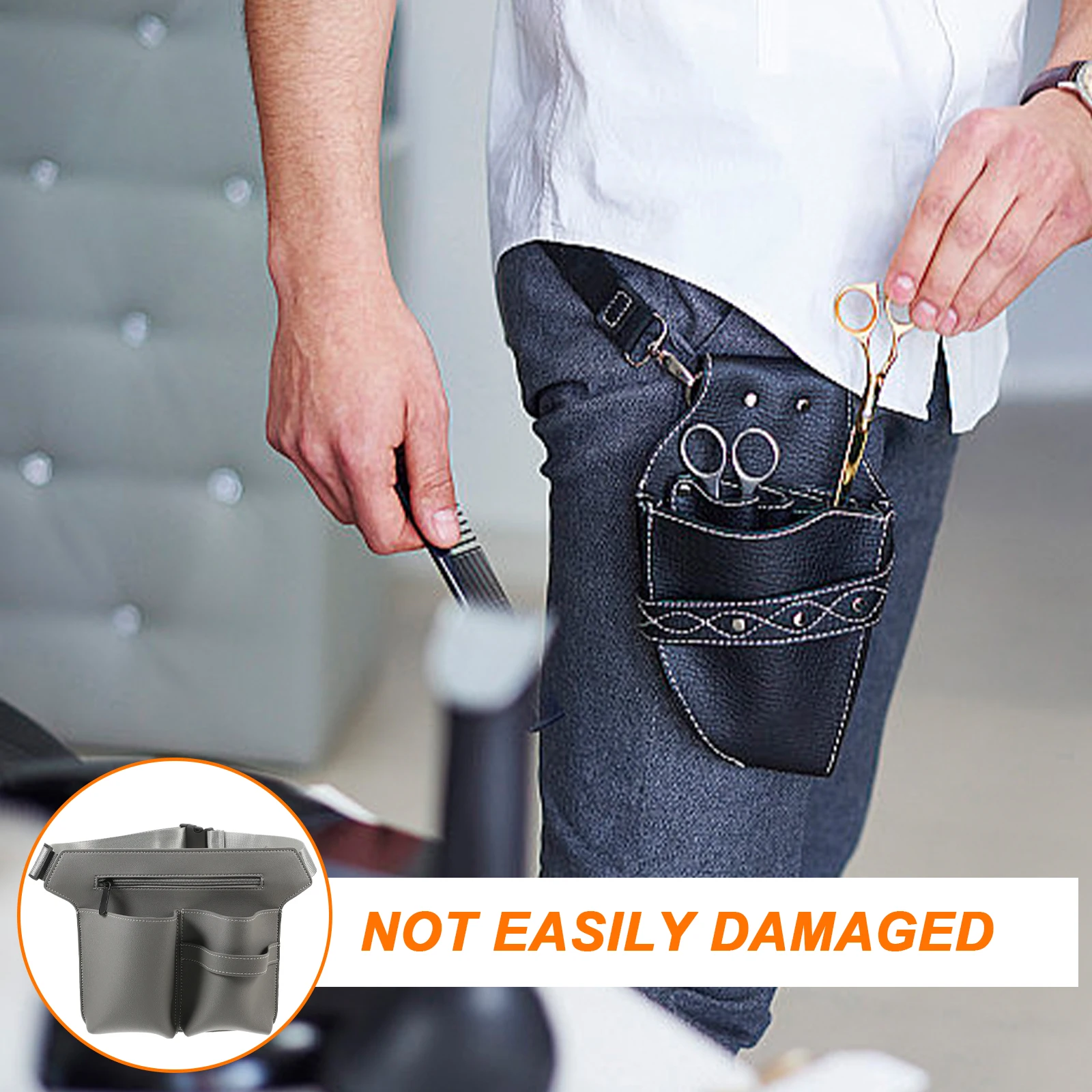 

Hairdressing Belt Scissors Bag Pouch Stylist Fanny Pack Lightweight Portable Storage Solution For Combs Hairpins