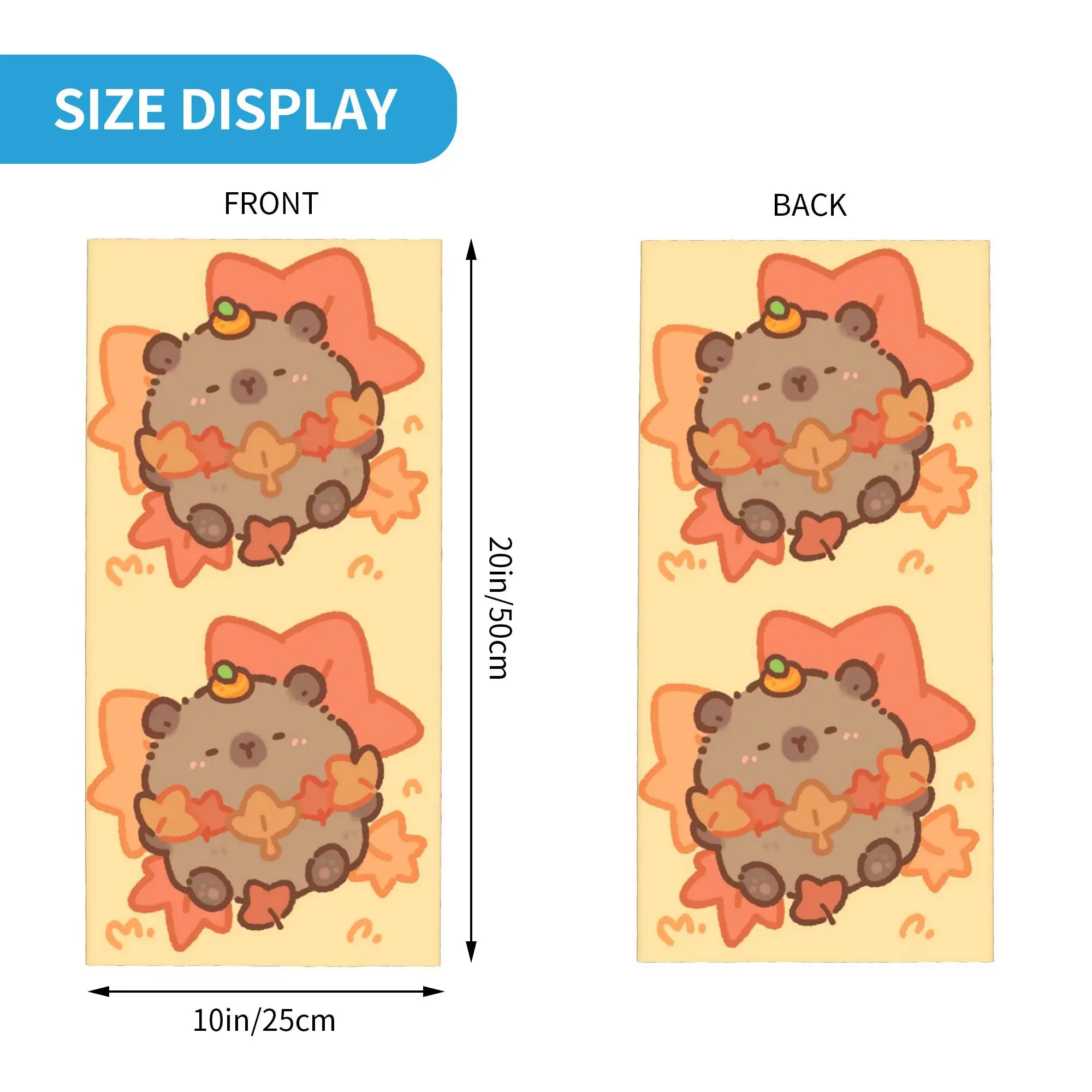 Capybara Bandana Halstuch, bedruckter Gesichtsschal, warmer Fahrradschal, Radfahren, Unisex, Erwachsene, Winter