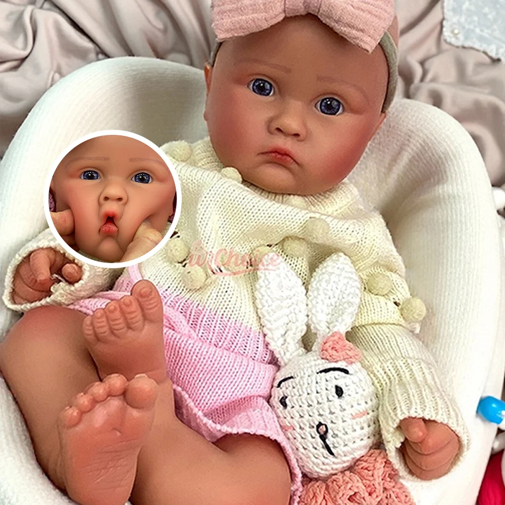 

Очаровательная коллекция художников, 18 дюймов, силиконовая кукла реборн ручной работы для маленьких девочек, реалистичная кукла реборн для новорожденных, идеальный подарок для любителей кукол