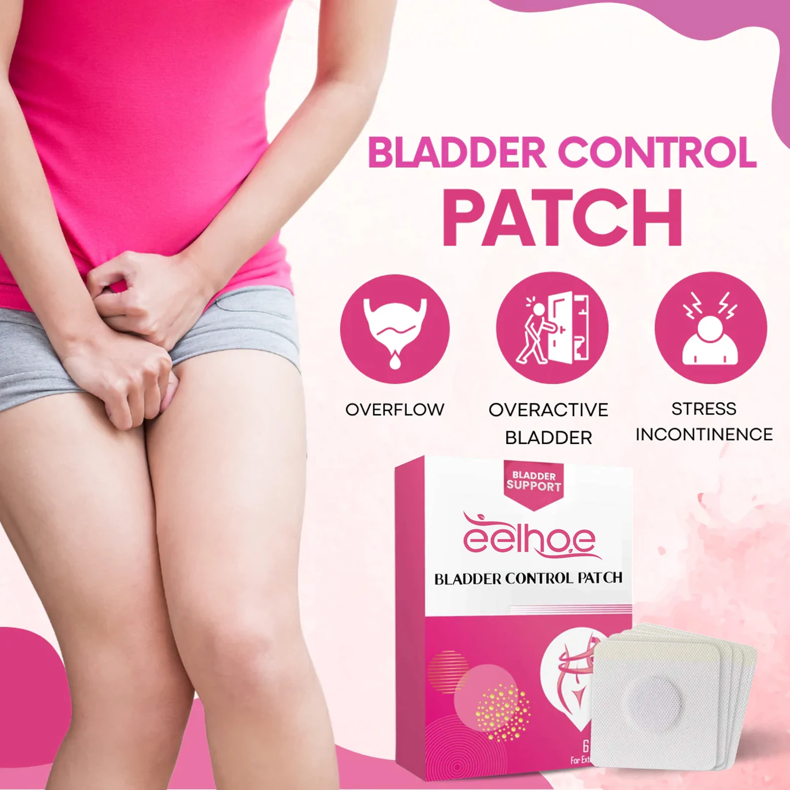 Leakage Urine Control Patches Repair Bladder Function Relieve Urinary Incontinence Frequency Urination Pelvic Maintenance Patch