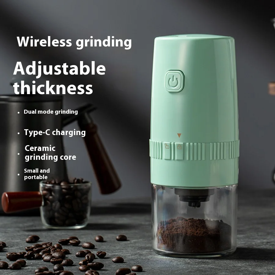 Small portable mini home kitchen coffee grinder automatic USB charging electric coffee grinder