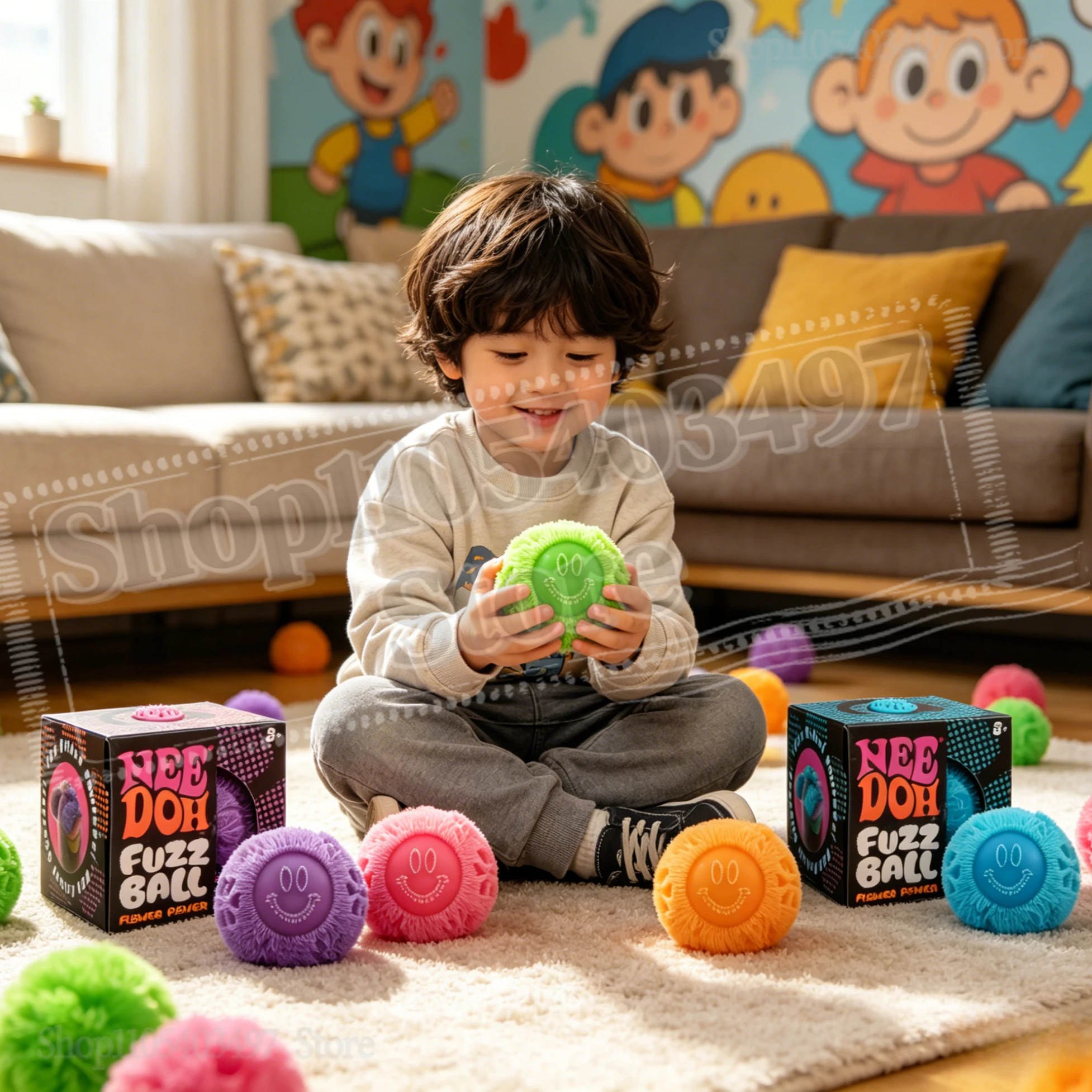 2026 Doh Fuzz Ball Blind Box Series Desktop Ornament Stress Relief  Suitable For People Under Pressure Fun Soft Stress Ball