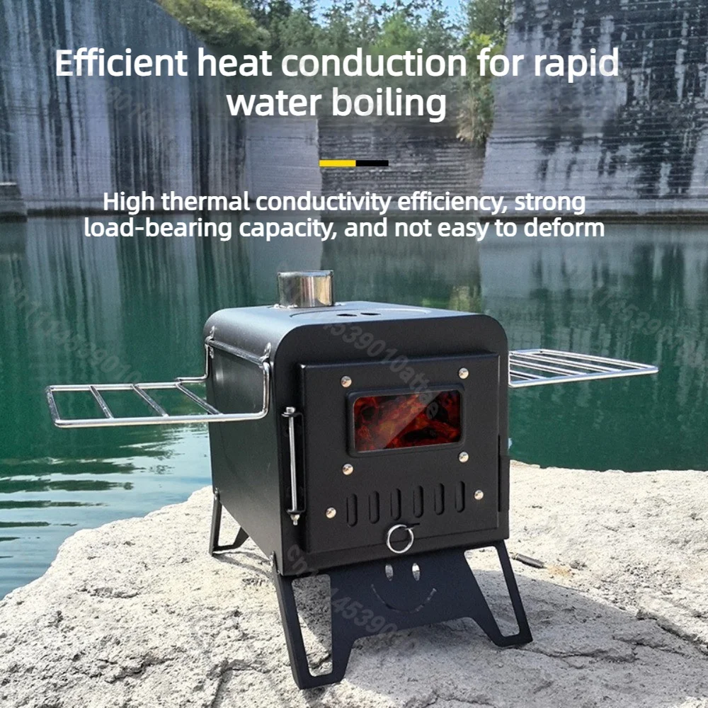 Camping Tent Stove 2026 Small Wood Burning Smokeless Heating Stove for Outdoor Picnic Cooking