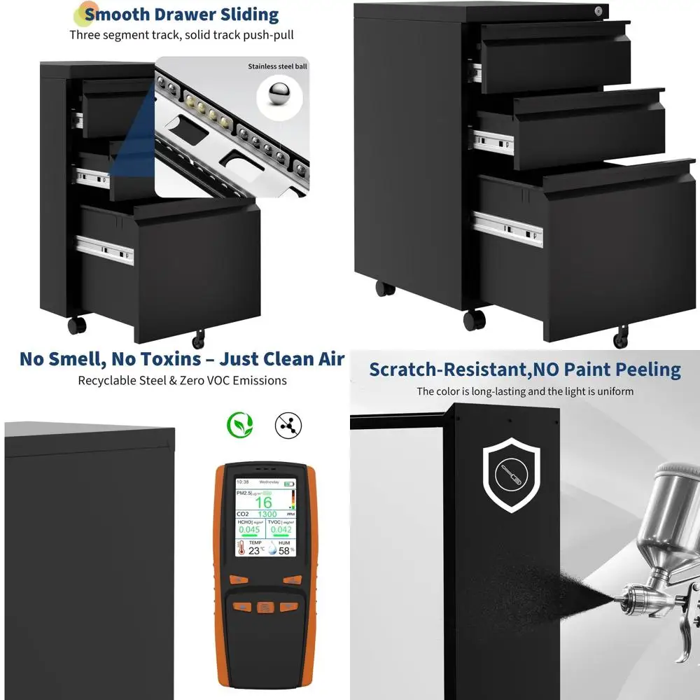 

Шкаф для хранения под столом с замками и ключами для файлов формата А4, простая сборка