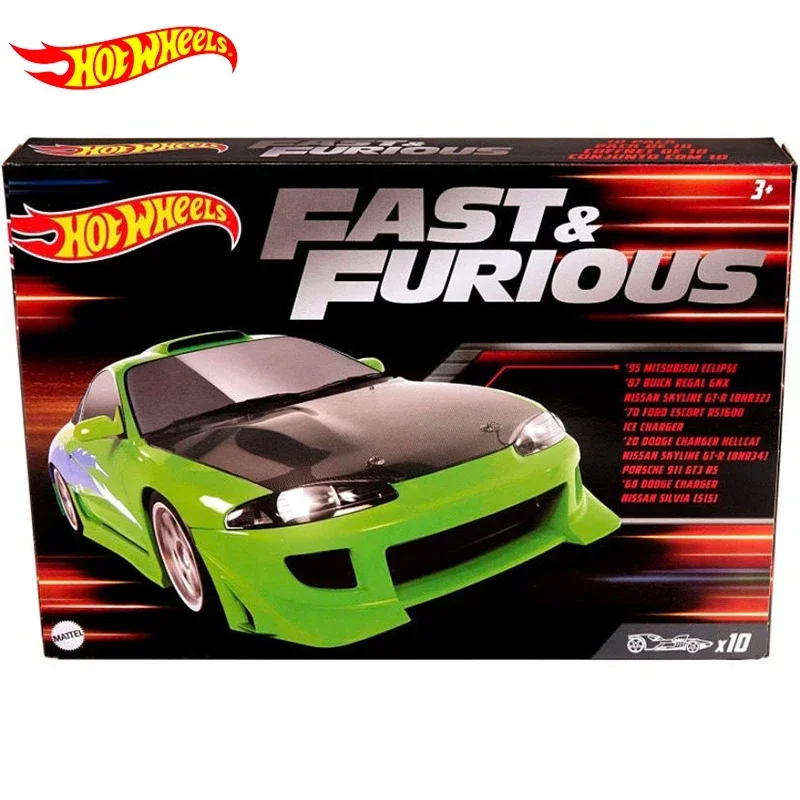 Originele Hot Wheels Auto Fast & Furious Voertuigen 1/64 Diecast 10 Pack Nissan Skyline Gtr Silvia Jongens Speelgoed Voor Kinderen collector