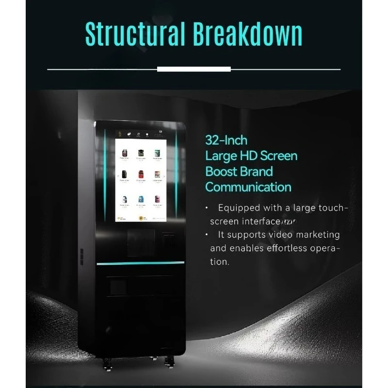 Customize Smart Automatic Protein Powder Vending Machine with Touch Screen and Self-Cleaning for Gym Fitness Center