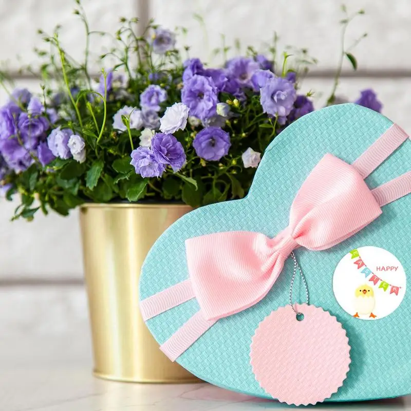 イースターかわいいデカール粘着ラベルパーティー用品イースターデコレーションラウンドステッカー明るいホリデー漫画デカールスクラップブック用