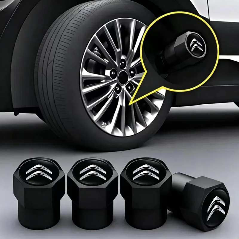 Car Wheel Tire Valve Caps Tyre Stem Covers Airdust Waterproof For Citroen C1 C2 C3 C4 C5 C6 C8 C4L DS3 DS4 DS5 DS5LS DS6