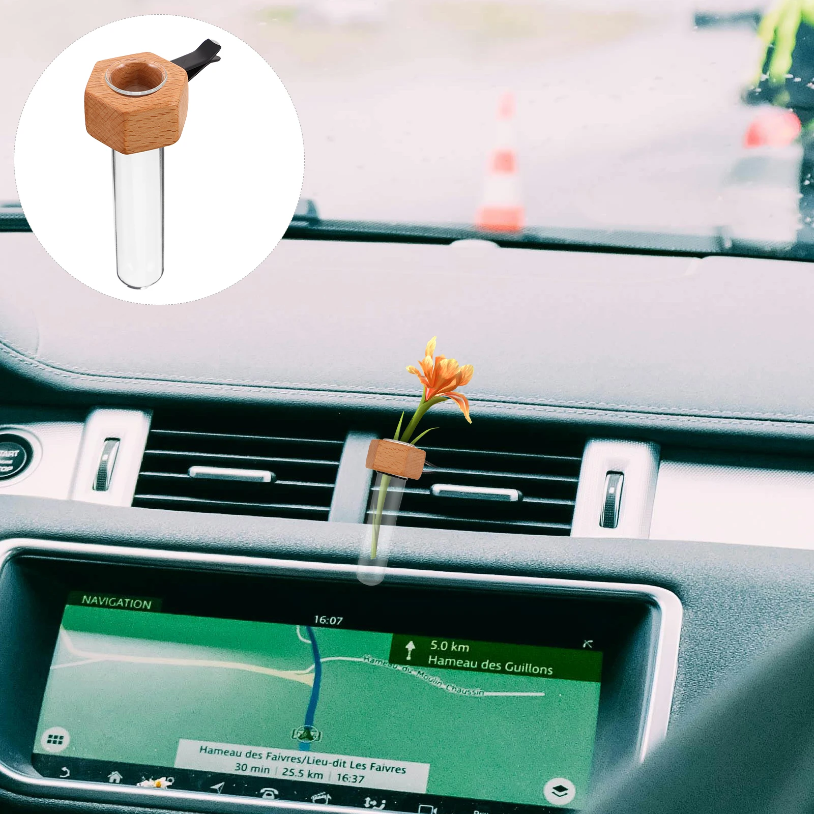 

Car Vent Flower Vase Clip Decorative Auto Accessory Elegant Design Fresh Flowers Holder Boho Style Car Interior