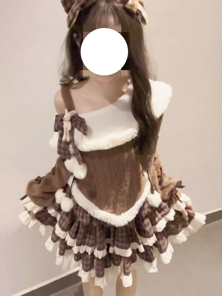 

Winter Sexy 2000s Aesthetic Elegant 2 Piece Sets Women Irregular Design Blouse + Pleated Chic Skirt Female Korea Popular Clothes