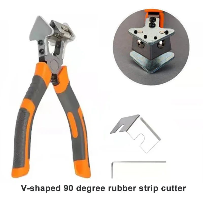V-shaped 90 Degree Window Tape Scissors 6 Inches Multi-functional Labor-saving Chrome Vanadium Steel Scissors with 2 Free Blades
