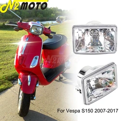 Clear Motorcycle Scooter Front Rectangle Headlight Halogen Headlamp E3 E-mark Hi/Lo Beam Drving Lighting For S 150 S150 2007-17