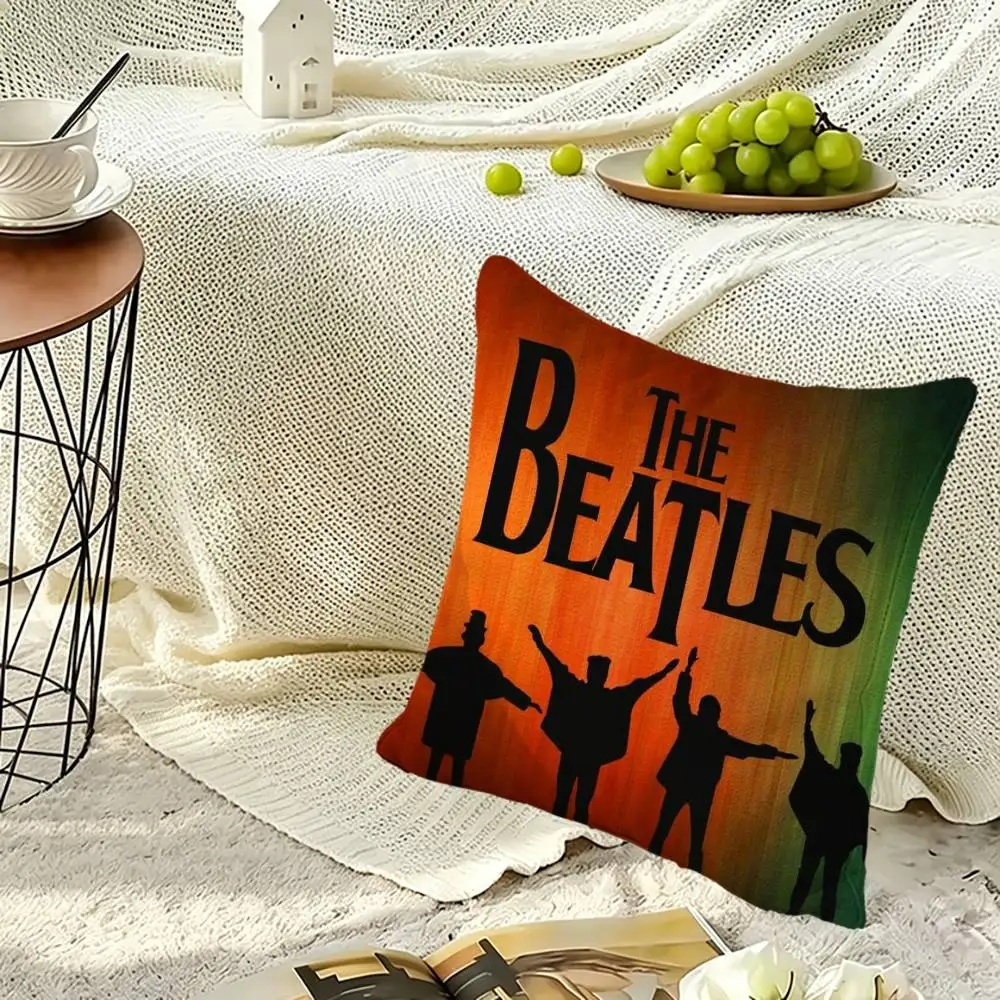 The B-Beatles Band HELP Soft Pillow Shell For Sofa Living Space Bedroom Headboard Backrest Square Cushion Cozy