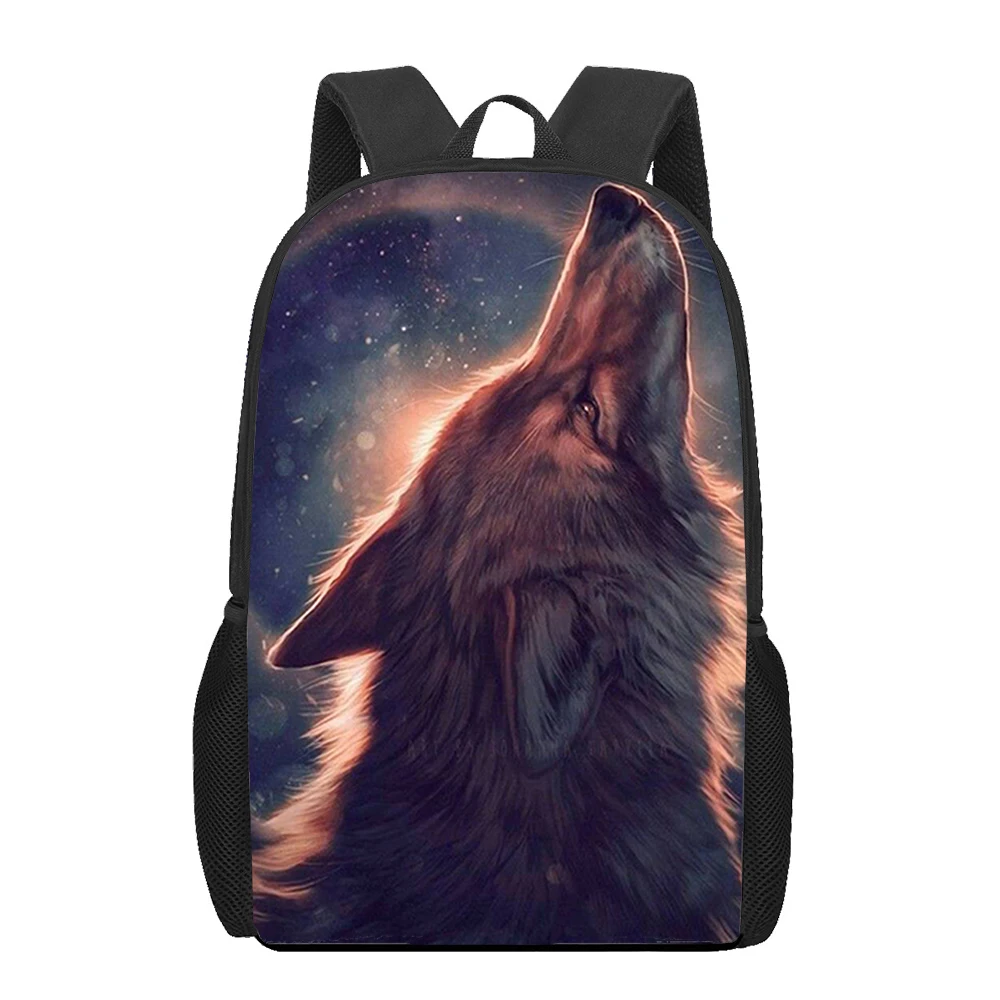 fox animal 3D Printed Book Bag Men 16 Inch Backpack For Teen Boys Kindergarten Bagpack Children Mochila