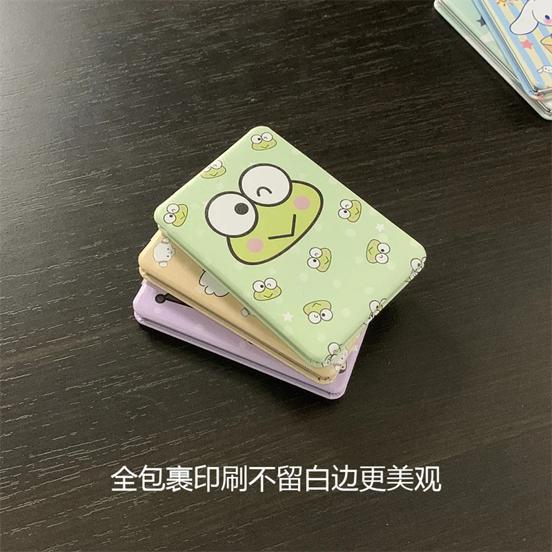 Miroir cosmétique portable rectangle double face pour femmes, Hello Kitty, Kuromi Melody Cartoon Girls, miroir pliant, petit cadeau