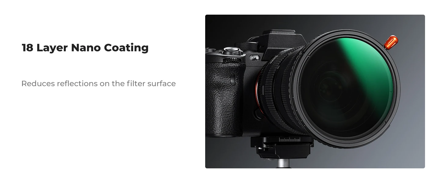 K&F Concept 3in1 Filter ND CPL 1/4 Schwarzer Diffusionsfilter ND2-ND32 1/4 Black Mist Pro Filter Multifunktionsfilter 67 mm 37–82 mm – Detail 8