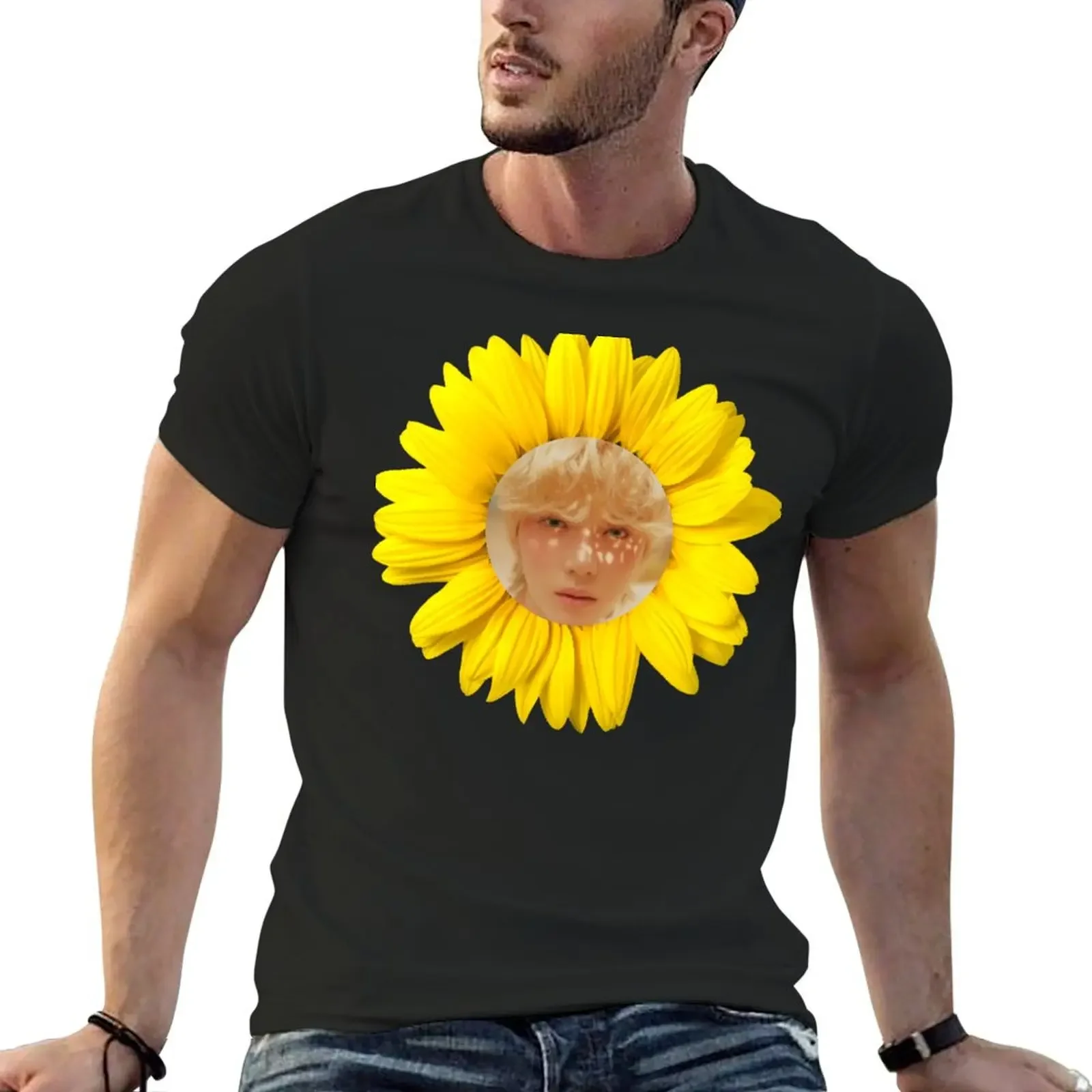 Beomgyu Sunflower TXT T-Shirt basketball graphic tees quick drying tops t shirts for men pack