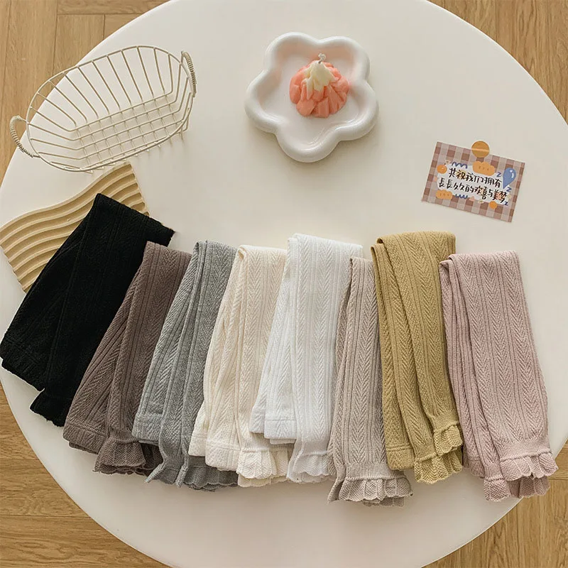 Spring Girls Solid Color Leggings 1-7T Thin Kids 8 Colors Skinny Pants Sweet Children Tenths Trousers