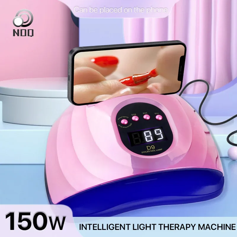 UV LED Nail Lamp for Gel Polish, Fast Drying 4 Timer Setting Portable Handle and Phone Stand LED Nail Light for Fingernail