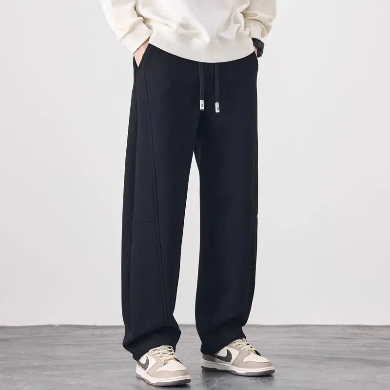 Men 2026 Loose Straight Leg Heavyweight Sweatpants Casual Sports Joggers Streetwear