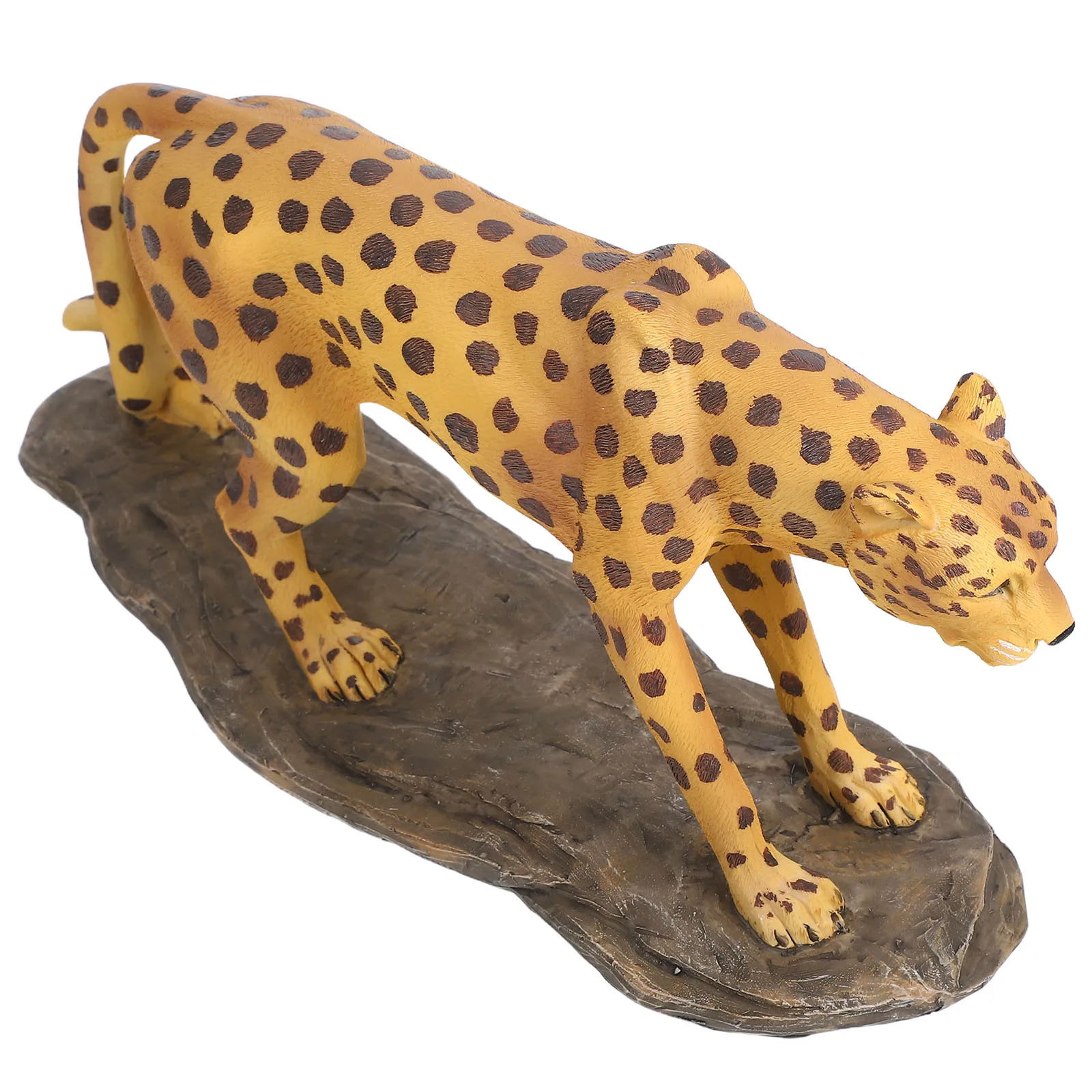 

Resin Leopard Statue Realistic Animal Sculpture Decorative For Bookshelf Office Desk Home Decor Non-Fading Meticulous