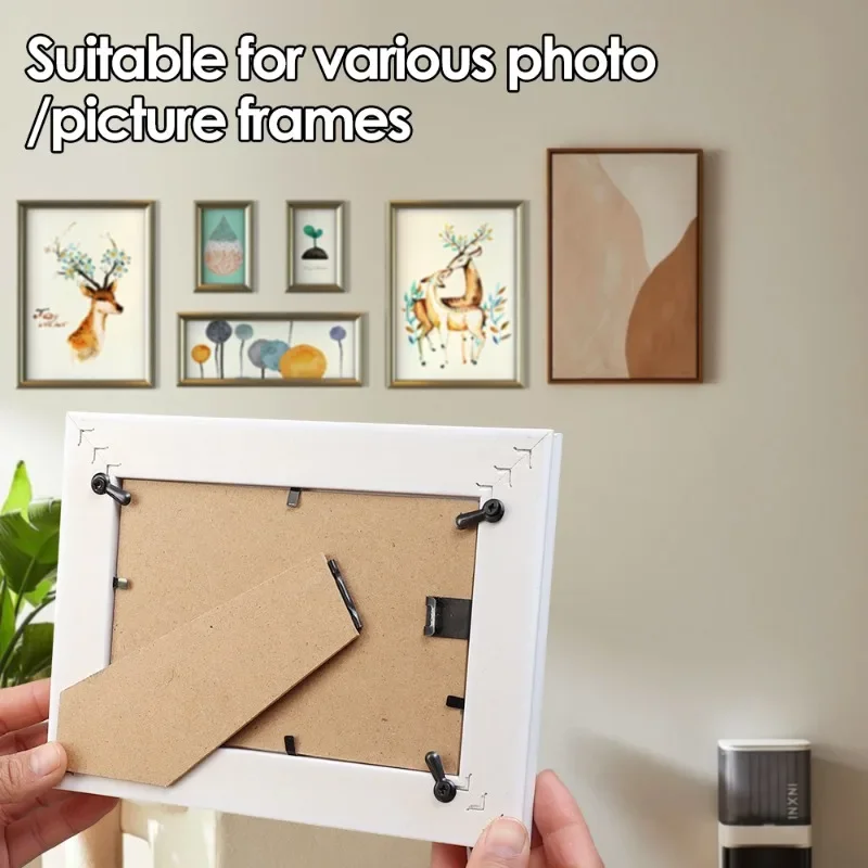 Premium Metal Photo Frame Hardware Clips Buckles Backboard Pressure Plate Fixing Iron Piece Poster Fastener for Art Display Use