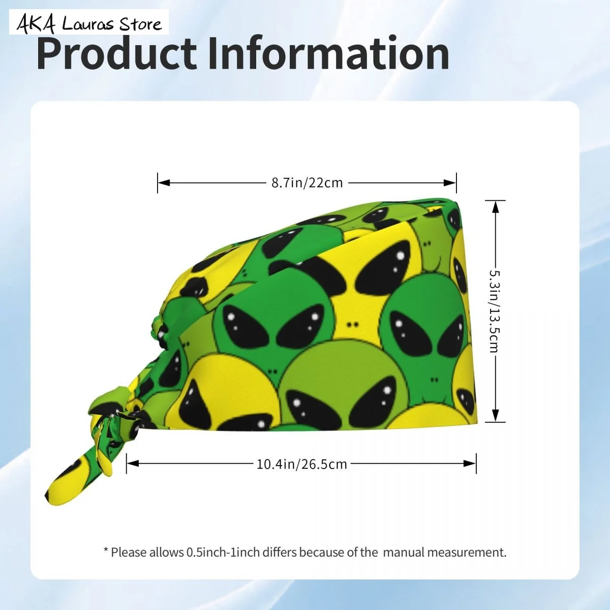 面白いグリーンエイリアン帽子スクラブハット面白いサロンワーキングキャップ研究室ペットショップ看護スクラブキャップ麻酔スクラブキャップ