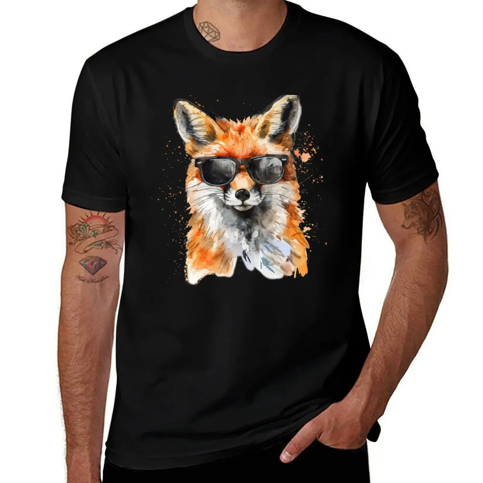 

Fox with Sunglasses T-Shirt man clothes valentines boutique clothes topping fashion shirts mens shirts graphic tee