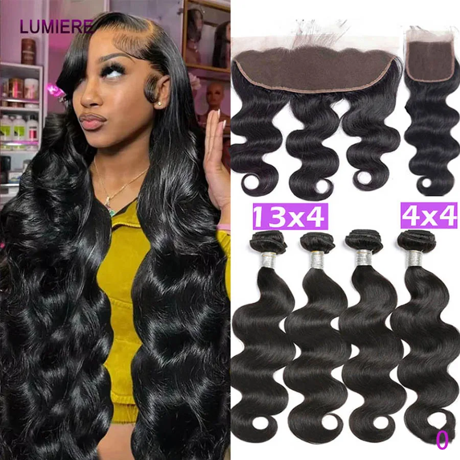 

Body Wave Human Hair Bundles with Closure Frontal 20A Bundles And Closure Frontal 100% Unprocessed Burmese Virgin Hair Extension