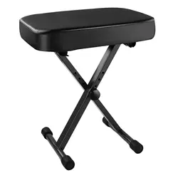 Piano Bench Adjustable Height Portable Heavy Duty Foldable Folding Piano Stool for Guitar Stage Electronic Piano Practice Studio