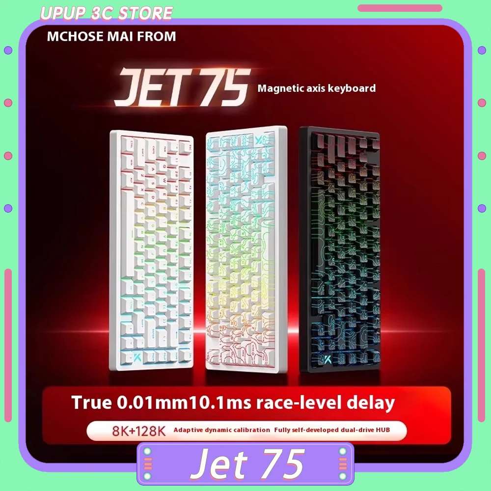 

MCHOSE Jet 75 Magnetic Switch Mechanical Keyboard Custom Wired Gaming Keyboard 0.01mmRT 8000Hz Low Delay Keyboard PC Accessories