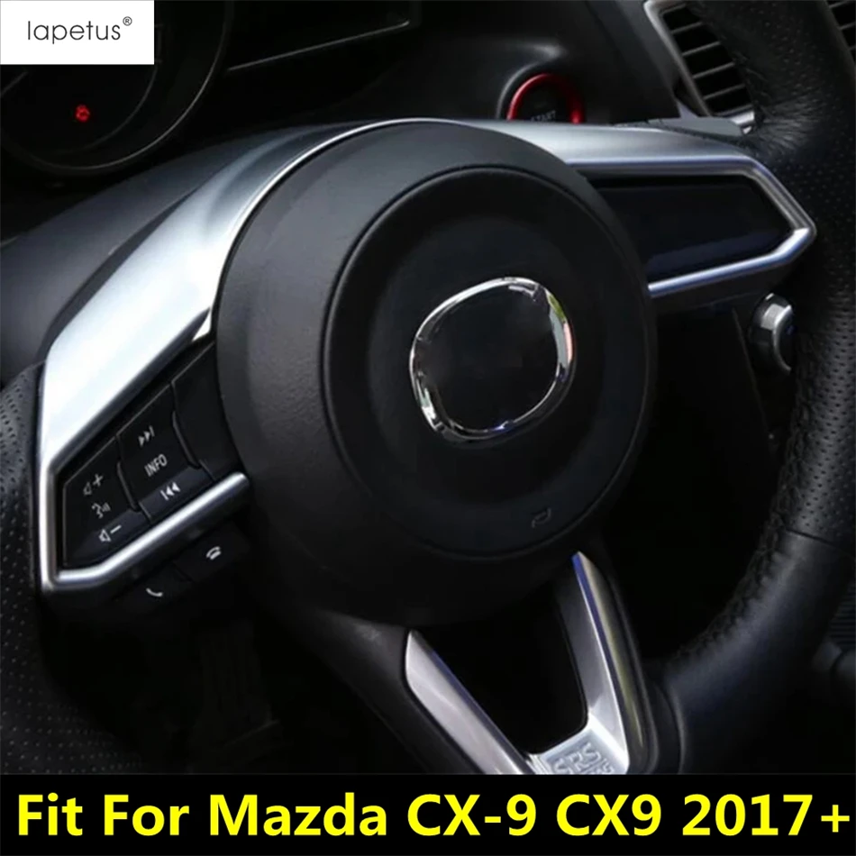 

For Mazda CX-9 CX9 2017 - 2020 ABS Steering Wheel Button Frame Molding Cover Trim ABS Matte / Carbon Fiber Interior Accessories