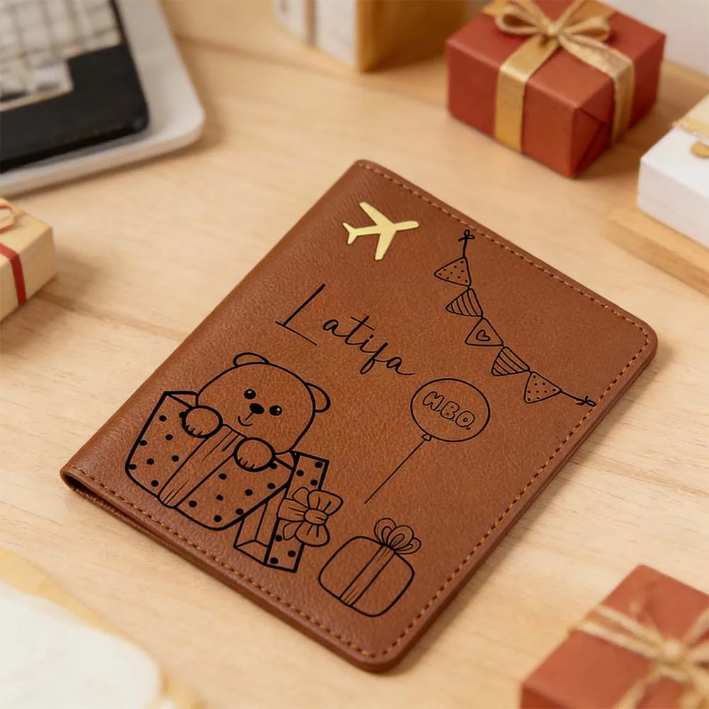 

Персонализированная обложка для паспорта с именем, подарок на новую работу, мягкий кожаный кошелек для паспорта, роскошный стиль, 1 шт.