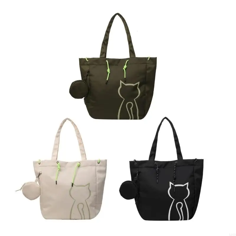 

X90D Women Print Handbag Canvas Shopping Bag Large Capacity Casual Shoulder Bag