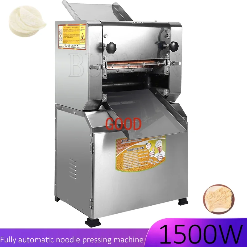 Electric Noodle Press Machine Stainless Steel Noodle Machine Desktop Pasta Dumpling Skin Maker Commercial Kneading Machine