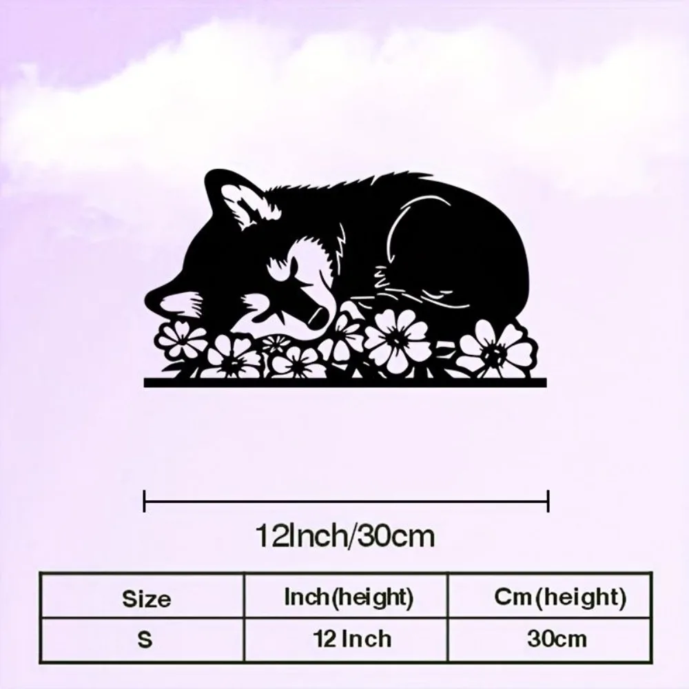 CIFBUY Wrought Iron Metal Wall Art Shiba Inu Rustproof Weather Resistant Indoor Outdoor Hanging Decor