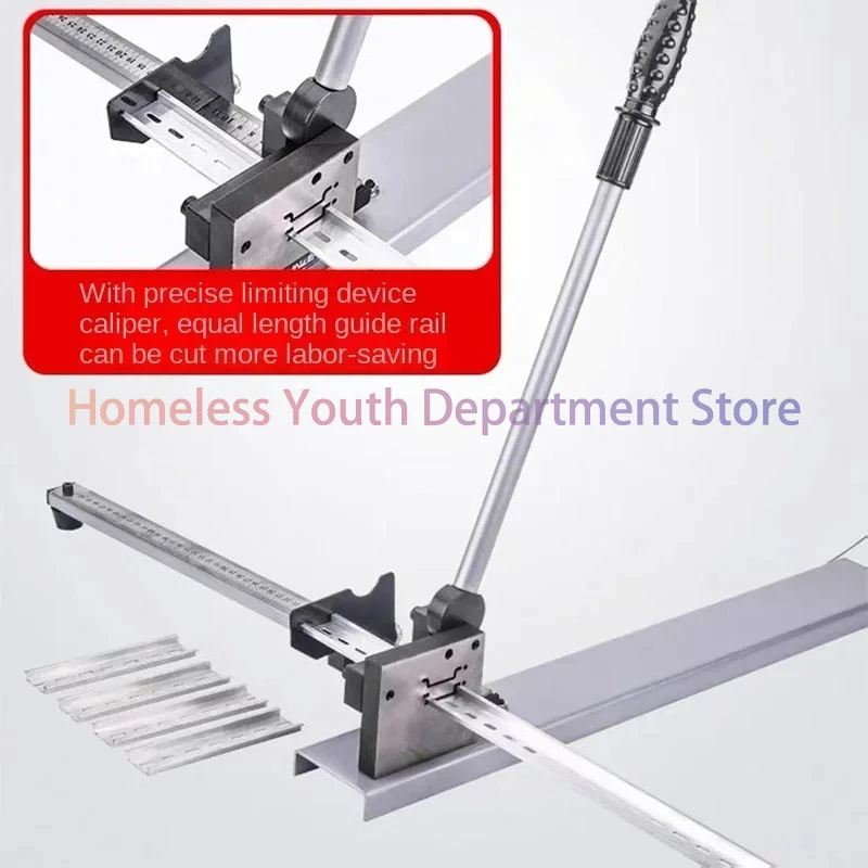 C35 Multifuntional Din Rail Cutter Din Rail Cutting Tool Easy Cut with Measure Gauge Double Wire Guide Cutting Machine