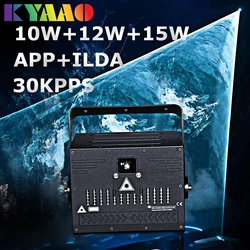 2024 APP 15W Wedding Laser Dmx Disco Professional Stage Lighting Effects Dj RGB Soundcontrol Device Indoor Dance Event Projector