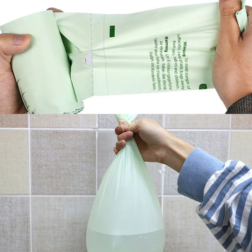 25pcs Environmentally Friendly Garbage Bags Pet Waste Corn Starch Trash Poop Compostable Biodegradable Dog Cat Portable Outdoor