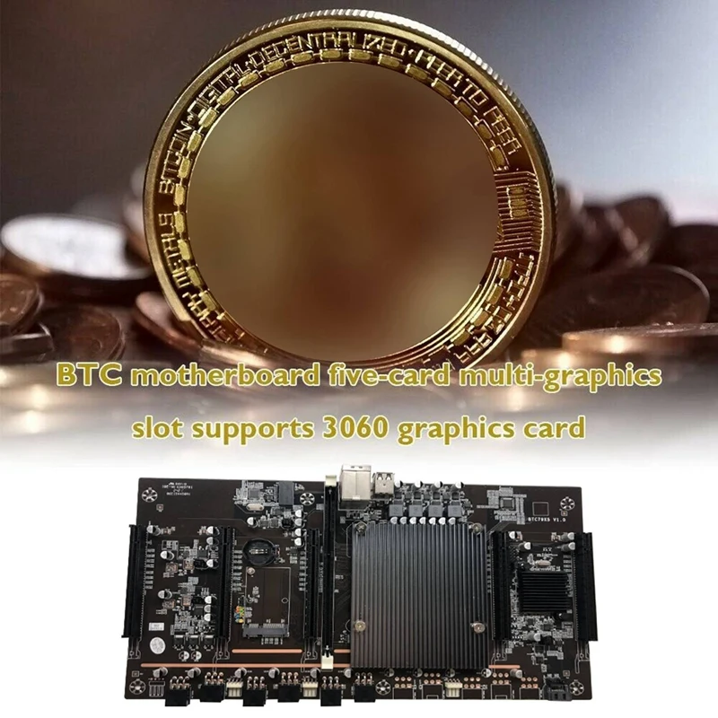 X79 H61 BTC Mining Motherboard With RECC 4G DDR3 Memory LGA 2011 DDR3 Support 3060 3080 Graphics Card For BTC Miner