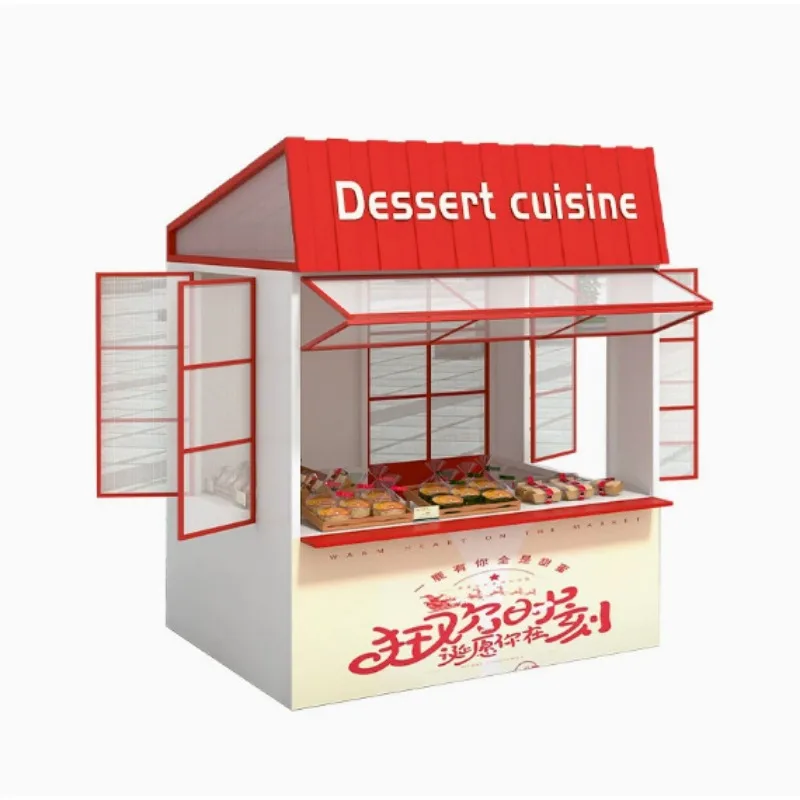 Outdoor scenic mobile display stand Internet celebrity market goods stall, night market food street snack activities